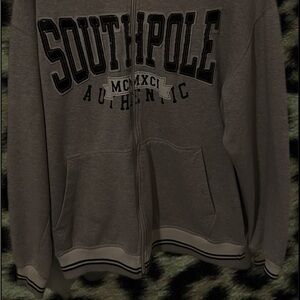 Southpole Gray Zip-Up Hoodie